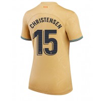 Barcelona Andreas Christensen #15 Fotballklær Bortedrakt Dame 2022-23 Kortermet